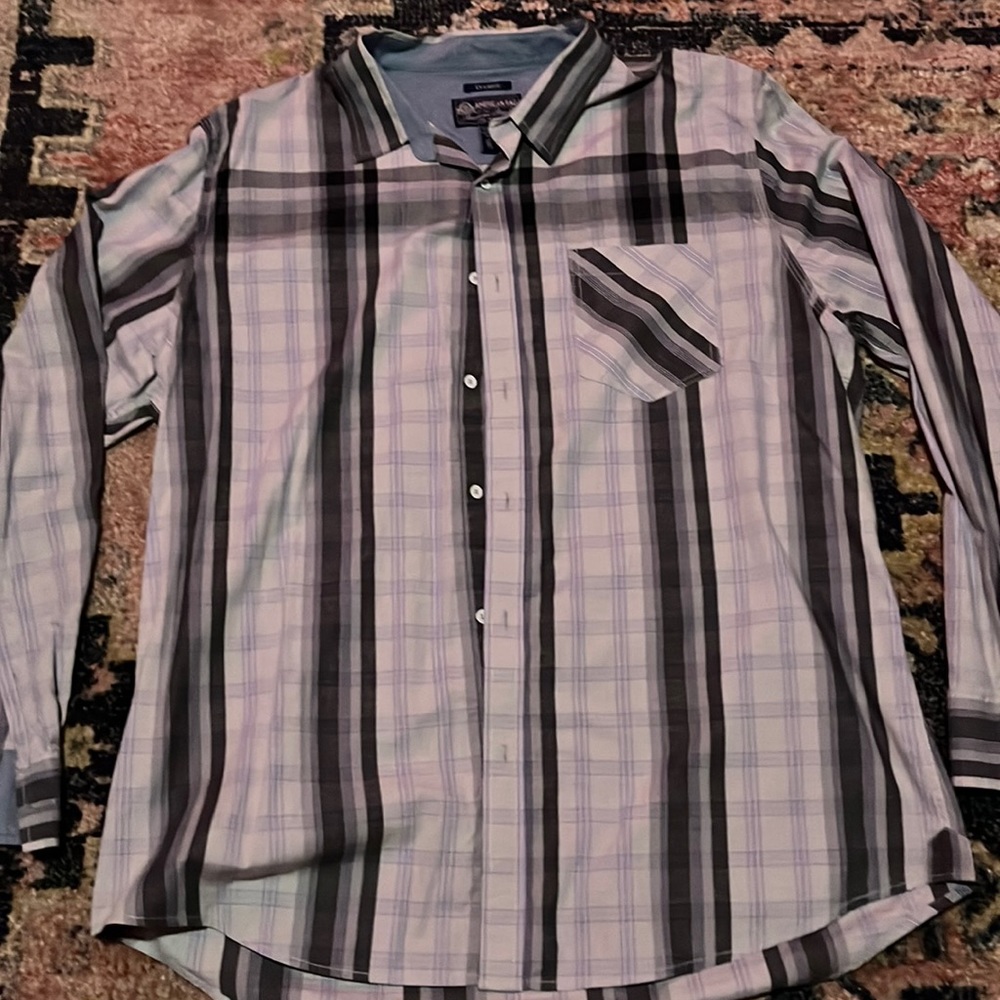 American rag button up dress long sleeve!